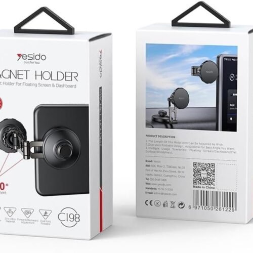Yesido C198 Telescopic Magnetic Car Mount – 4-Magnet, 360° Adjustable Holder