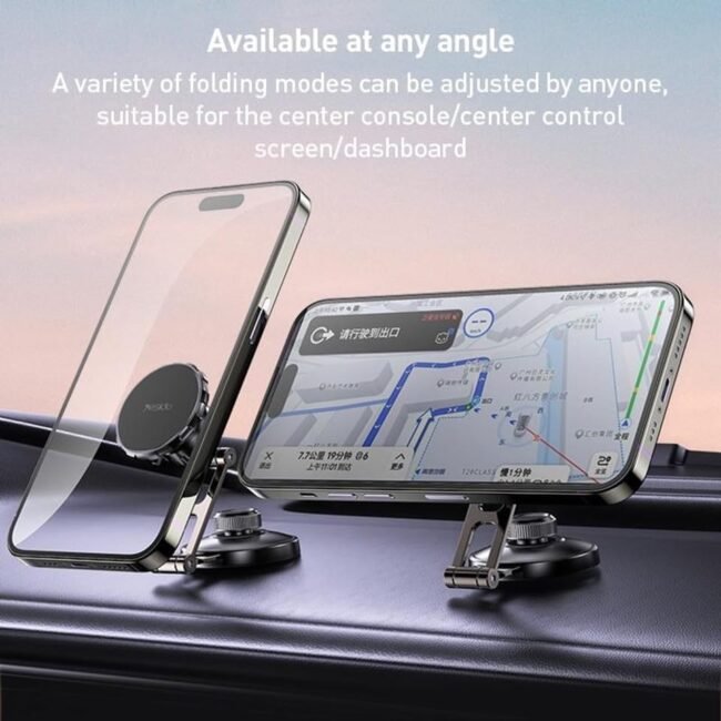 Yesido C198 Telescopic Magnetic Car Mount – 4-Magnet, 360° Adjustable Holder