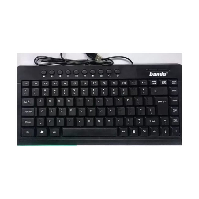 Banda K1000 Compact Mini Wired Keyboard – Ultra-Slim, Lightweight & Plug-and-Play
