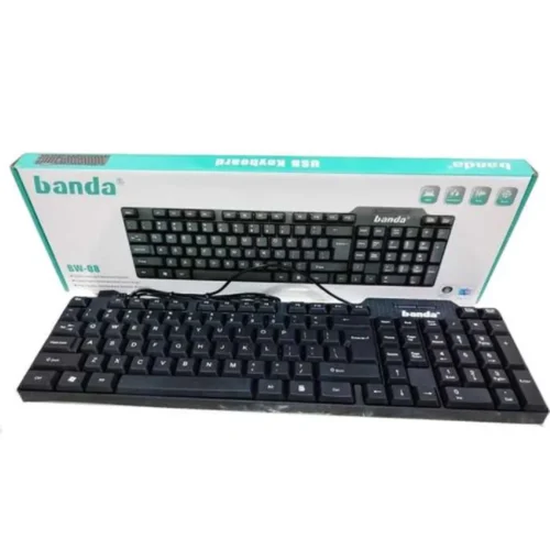 Banda K1000 Compact Mini Wired Keyboard – Ultra-Slim, Lightweight & Plug-and-Play