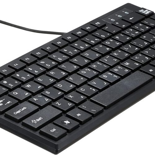 Forev FV-65S Slim Mini USB Keyboard – 83-Key Arabic/English