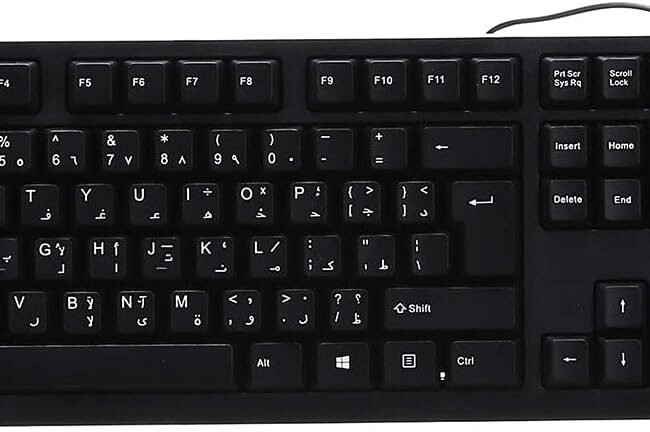 Gigamax GM‑5000 Standard Wired Keyboard – English & Arabic Layout