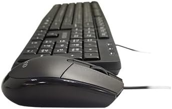 HOOD KM‑200 Wired USB Keyboard + Mouse Combo – Quiet & Ergonomic