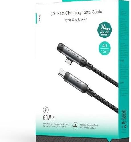 Joyroom S-A56 EnjoyX 90° 60W Fast Type-C to Type-C Cable (1.2m)