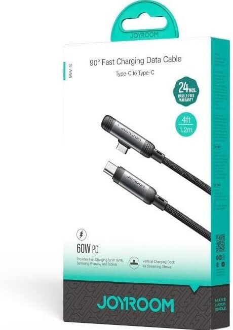 Joyroom S-A56 EnjoyX 90° 60W Fast Type-C to Type-C Cable (1.2m)