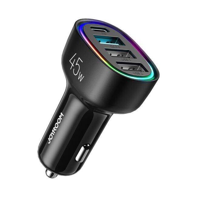 Joyroom JR-CL09 45W 4-Port Fast Car Charger (2×USB + QC 3.0 + USB-C PD)