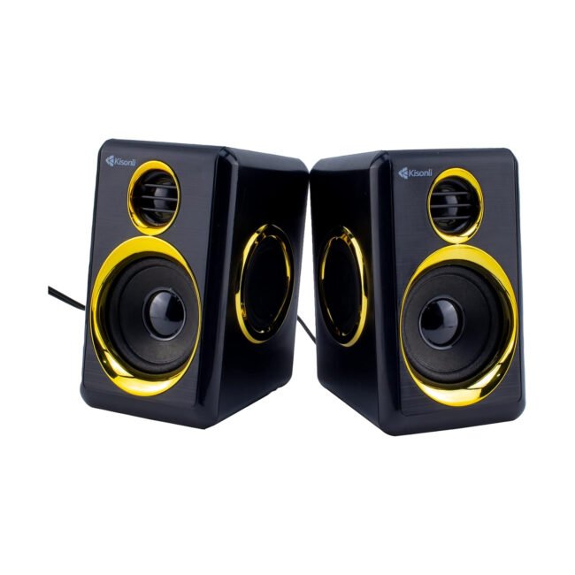 Kisonli T005 Compact Stereo USB Speaker – Clear Sound & Deep Bass