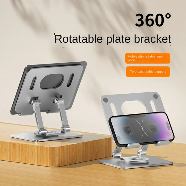 Heavy-Duty Metal Tablet Holder N02 – 360° Rotation + Foldable Design