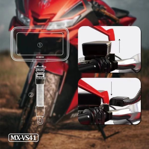 Moxom Knight MX-VS41 Waterproof 4-Corner Motorcycle Phone Mount