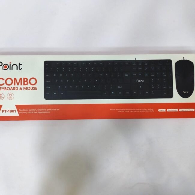 Point PT‑1901 USB Keyboard + Mouse Combo – Classic Wired Duo