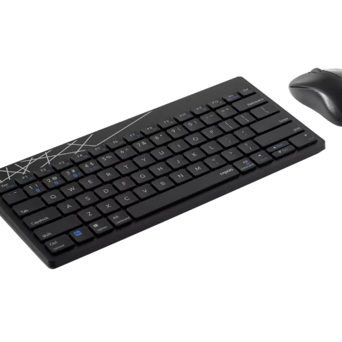 Rapoo 8000M Multi-Mode Wireless Combo — Compact Keyboard + Silent 1300 DPI Mouse