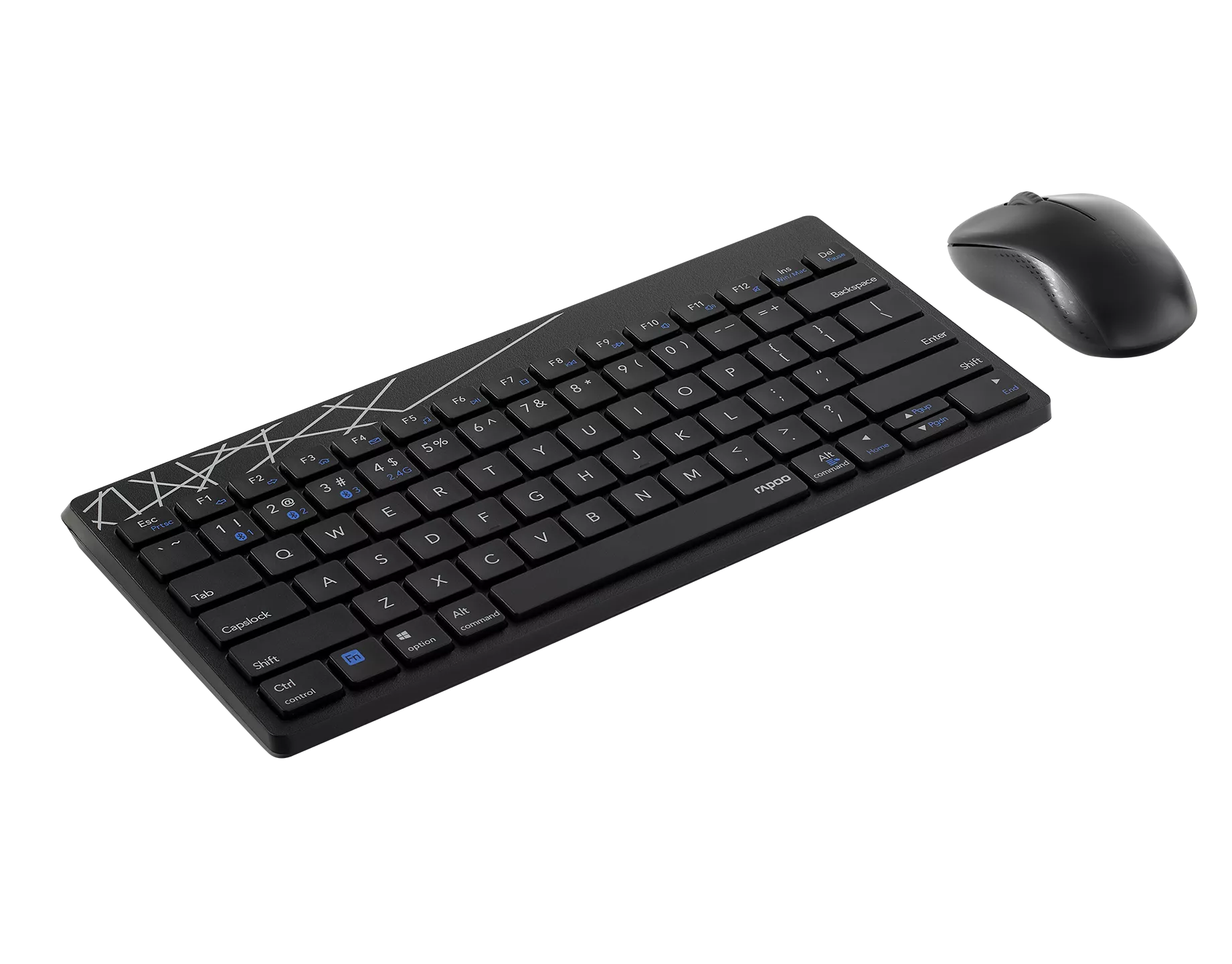 Rapoo 8000M Multi-Mode Wireless Combo — Compact Keyboard + Silent 1300 DPI Mouse - الصورة 2