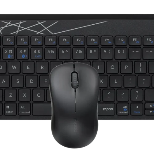 Rapoo 8000M Multi-Mode Wireless Combo — Compact Keyboard + Silent 1300 DPI Mouse