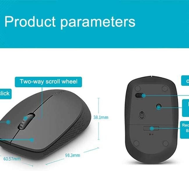 Rapoo M100 Silent Multi‑Mode Mouse – Bluetooth / 2.4 GHz, 1300 DPI, Silent Clicks