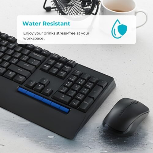 Rapoo X1960 Wireless 2.4 GHz Keyboard + Mouse Combo – Spill‑Resistant & Silent