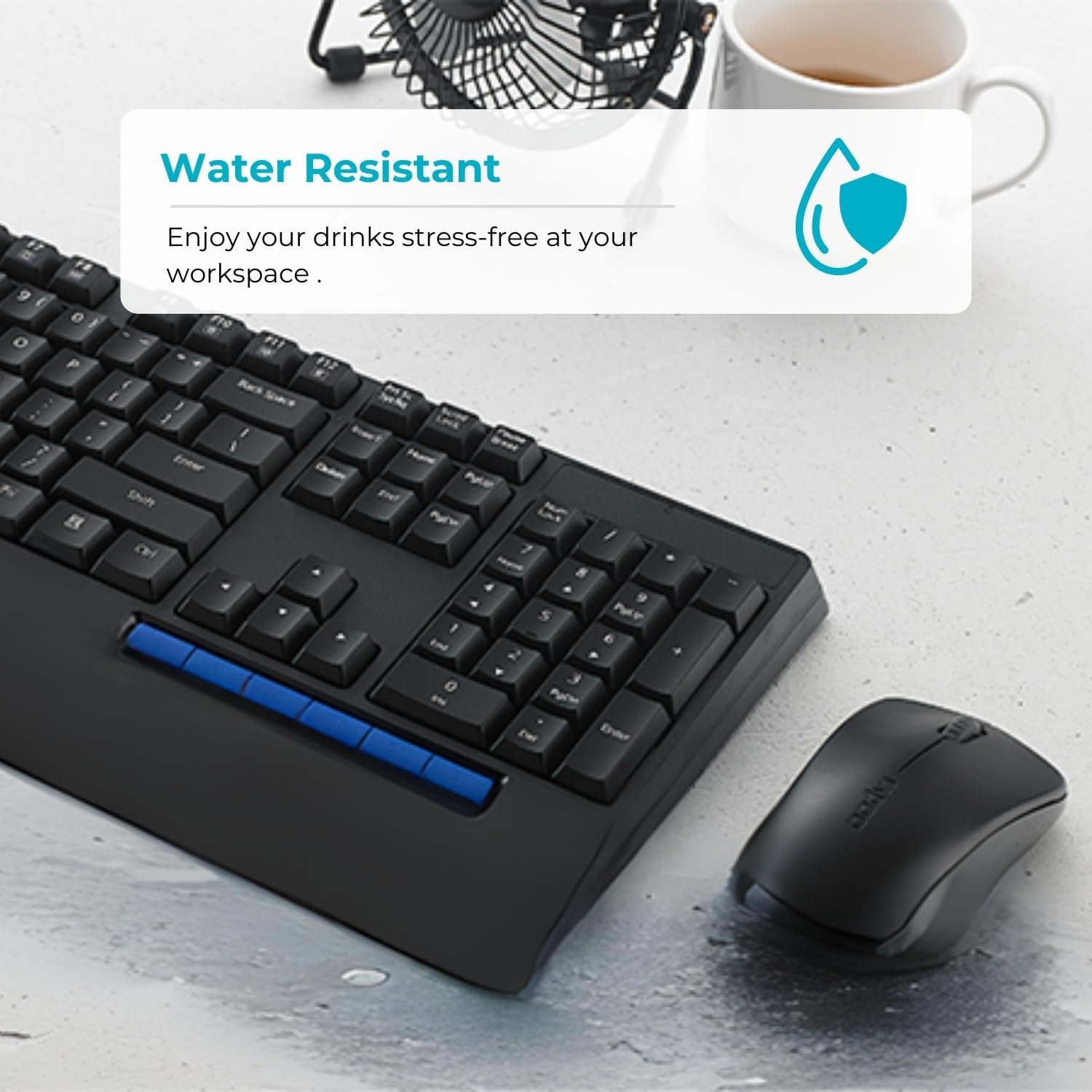 Rapoo X1960 Wireless 2.4 GHz Keyboard + Mouse Combo – Spill‑Resistant & Silent - الصورة 4