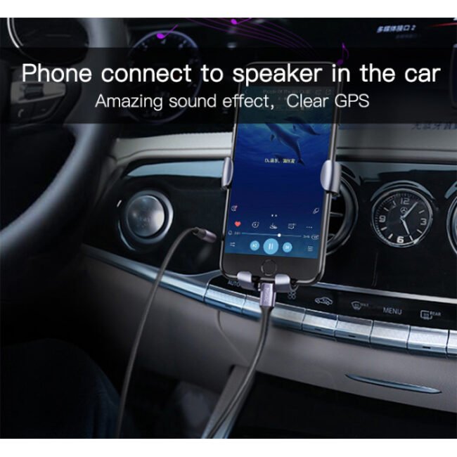 YAU20 Type-C to AUX 3.5mm Cable – 1M Aluminum Alloy Noise-Reduction Audio Cord