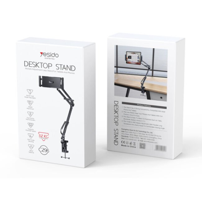 Yesido C296 360° Adjustable Folding Phone Holder – Desktop Lazy Man Stand
