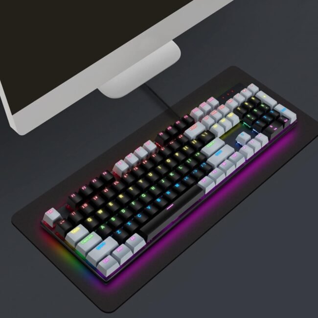 Zidli ZK100 RGB Mechanical Keyboard – Blue Switch Full-Size Wired