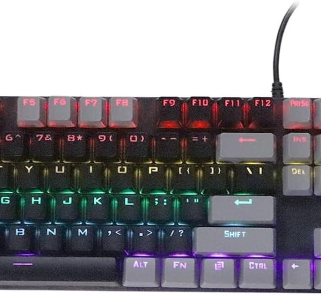 Zidli ZK100 RGB Mechanical Keyboard – Blue Switch Full-Size Wired