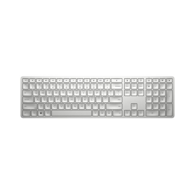 HP 970 Programmable Wireless Keyboard – Full-Size, Multi-Device Bluetooth & 2.4GHz, 20+ Programmable Keys, Backlit, Rechargeable USB-C