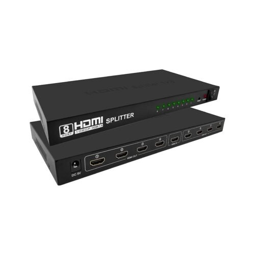 Tobo 1×8 HDMI Splitter – 1 Input to 8 Outputs | Full HD & 4K Support (HDMI 1.4) – Black
