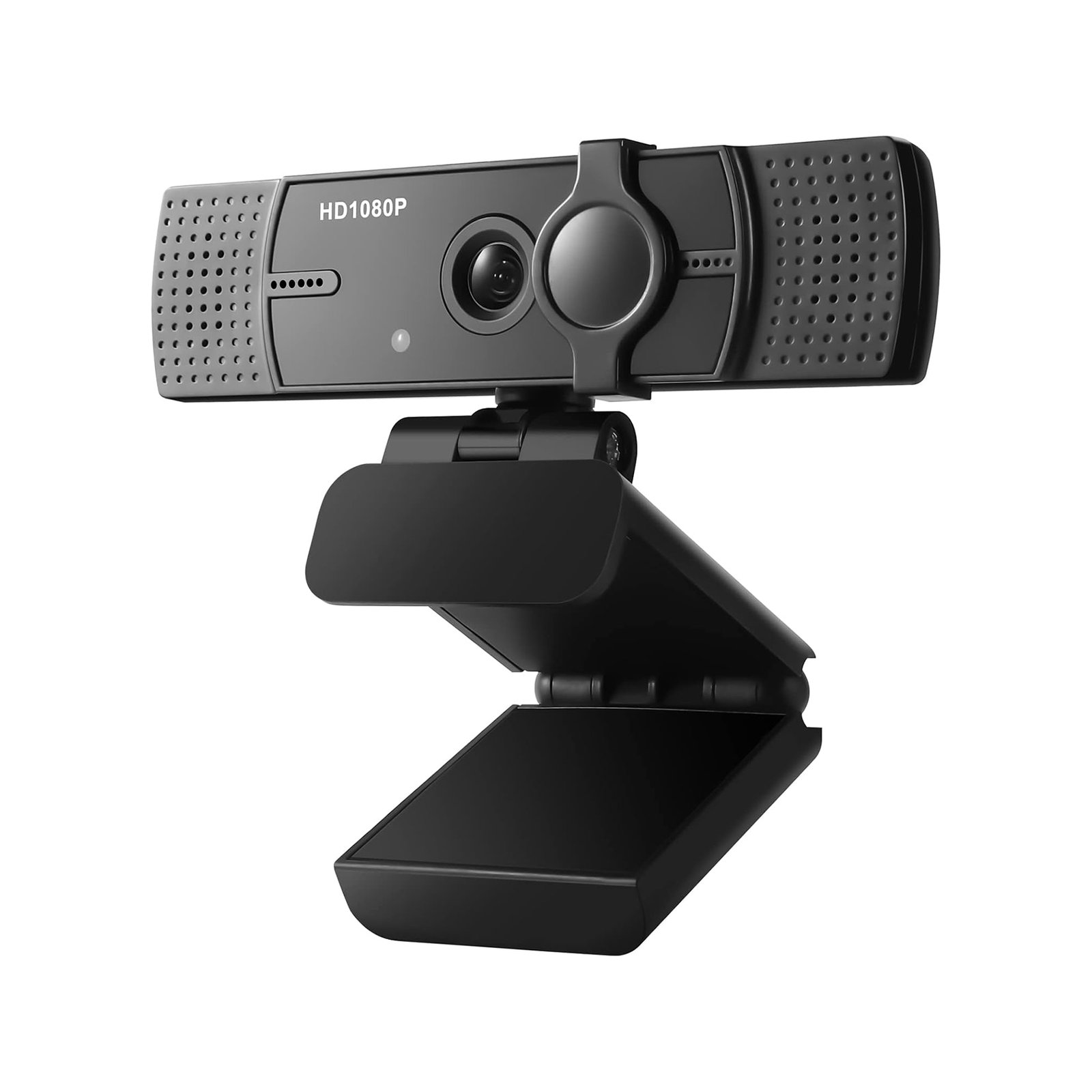 Aukey 1080P Pro Webcam – Distortion-Free Lens, Built-In Mic & Privacy Cover