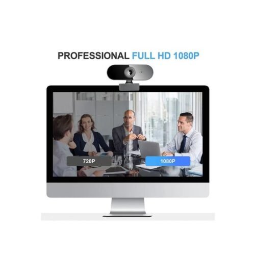Aukey 1080P Full HD Webcam for Video Calls & Conferences with Built-In Microphone