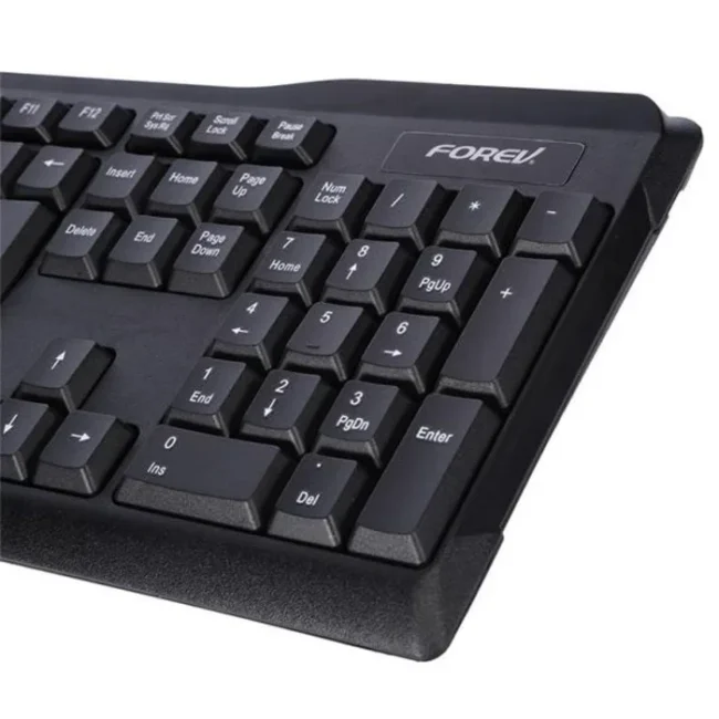 Forev FV-300 Wireless Keyboard and Mouse Combo – 2.4G Silent Keys – Ergonomic Design