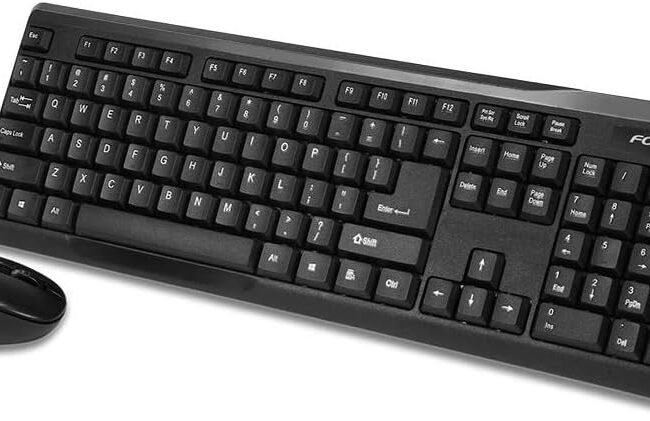 Forev FV-300 Wireless Keyboard and Mouse Combo – 2.4G Silent Keys – Ergonomic Design