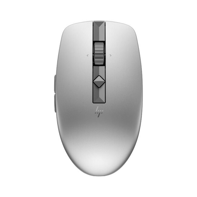 HP 710 Rechargeable Silent Wireless Mouse – Silent Click, Rechargeable Li-ion, 2.4 GHz & Bluetooth 5.3, Up to 3000 DPI, Suitable for Laptops & Desktops