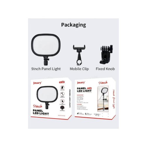 Jmary FM58R LED Light Panel – 9-Inch Professional Video & Photography Light