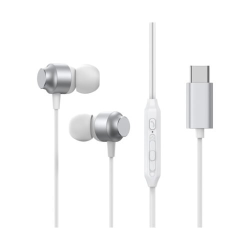 Joyroom JR-EC06 Type-C Wired Earphones – Hi-Fi Sound, Built-in Microphone, In-Line Control, Noise-Isolating Design