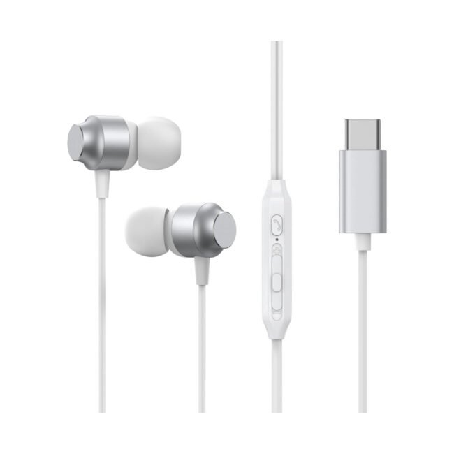 Joyroom JR-EC06 Type-C Wired Earphones – Hi-Fi Sound, Built-in Microphone, In-Line Control, Noise-Isolating Design