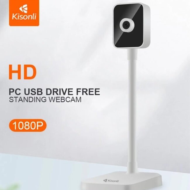 KISONLI D1 Full HD Webcam – Auto Focus with Built-in Microphone