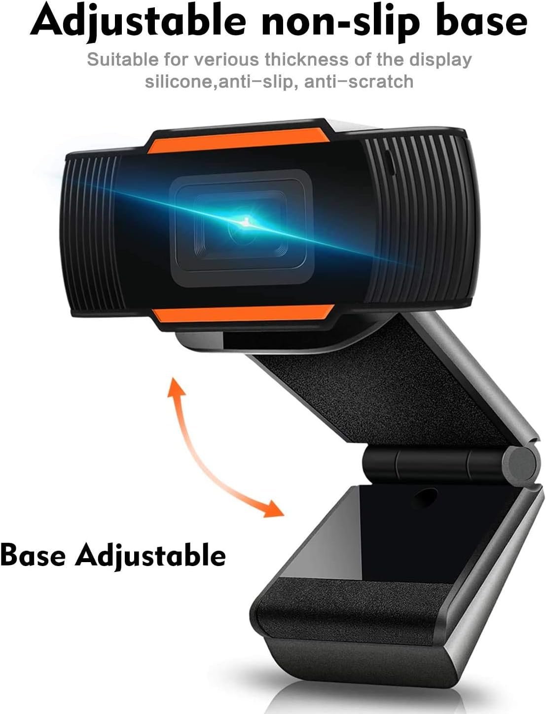 Kisonli 1080P Wide-Angle HD Webcam – 110° View, Built-in Mic, 30FPS USB Camera - الصورة 2