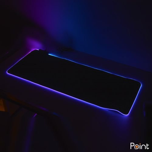 POINT Luminous RGB XL Gaming Mousepad – Large Extended RGB LED Mouse & Keyboard Pad, Non-Slip - الصورة 2