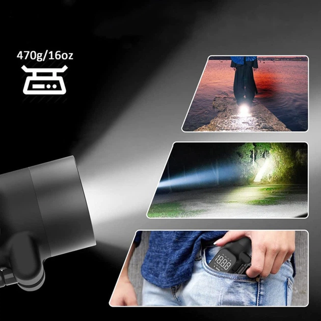 Remax CQ-1 Portable Air Pump – 5000mAh Rechargeable Compressor with LED Flashlight (Black)