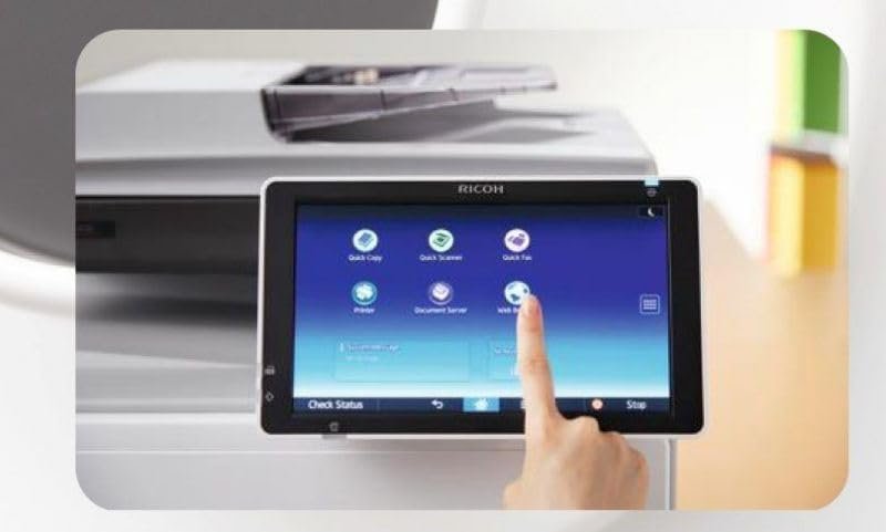 Ricoh MP C307 A4 Color Multifunction Printer – Print, Copy, Scan & Fax, 31 ppm, 1200×1200 dpi, 10.1″ Touch Screen, Duplex & Network Connectivity - الصورة 2