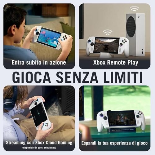 ASUS ROG Xbox Ally RC73YA, Gaming Console, 7" Glossy Touchscreen Display, 120Hz, AMD Ryzen Z2, RAM 16GB, 512GB SSD PCIE, Windows 11 Home, White