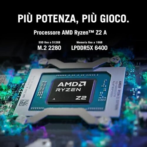 ASUS ROG Xbox Ally RC73YA, Gaming Console, 7" Glossy Touchscreen Display, 120Hz, AMD Ryzen Z2, RAM 16GB, 512GB SSD PCIE, Windows 11 Home, White