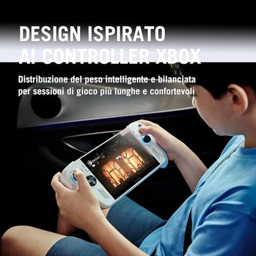 ASUS ROG Xbox Ally RC73YA, Gaming Console, 7" Glossy Touchscreen Display, 120Hz, AMD Ryzen Z2, RAM 16GB, 512GB SSD PCIE, Windows 11 Home, White