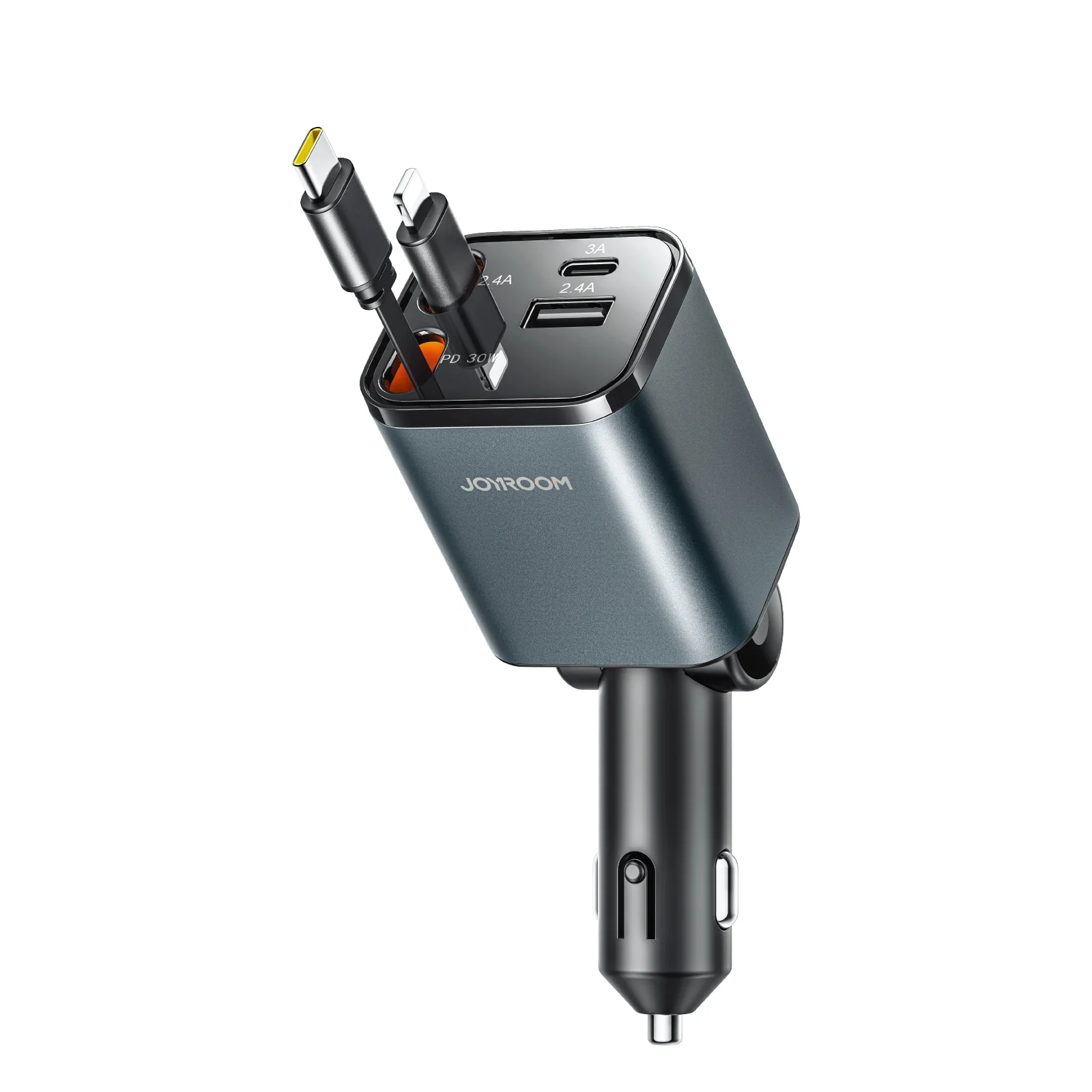 JOYROOM JR-CCL05 65W 4-in-1 Retractable Cable Car Charger
