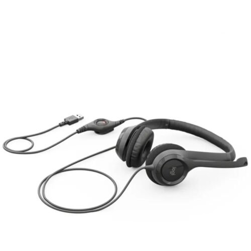 Logitech H390 Wired Headset for PC/Laptop, Stereo Headphones with Noise Cancelling Microphone