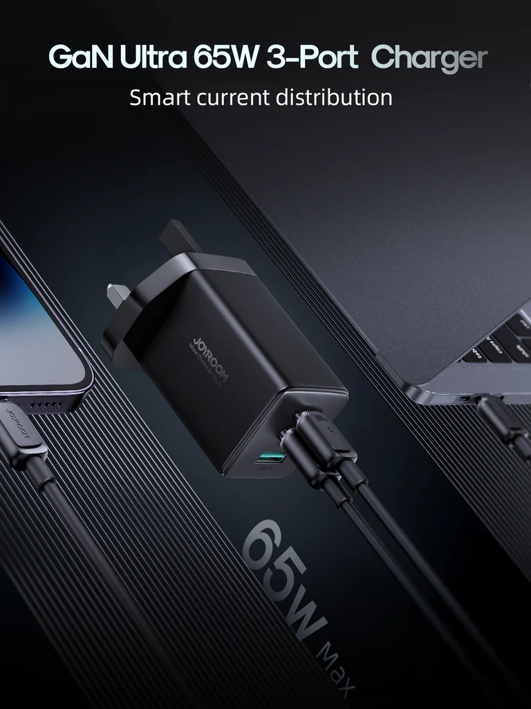 Joyroom GaN Ultra TCG01eu 65W 2C1A Fast Charger+100W C to C Cable 1.2m - الصورة 2