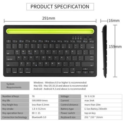 Point WIRELESS & BLUTOOTH KEYBOARD PT-500