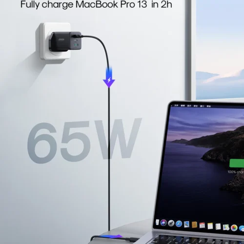 Joyroom GaN Ultra TCG01eu 65W 2C1A Fast Charger+100W C to C Cable 1.2m