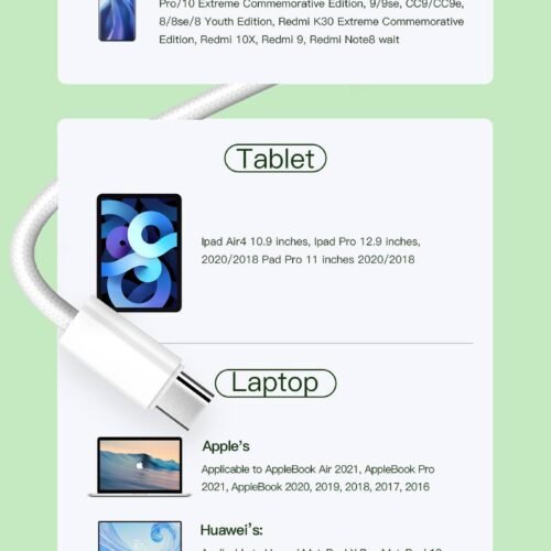 BLITZ CC65W 2M Type-C to Type-C Cable - 65W PD, High Performance