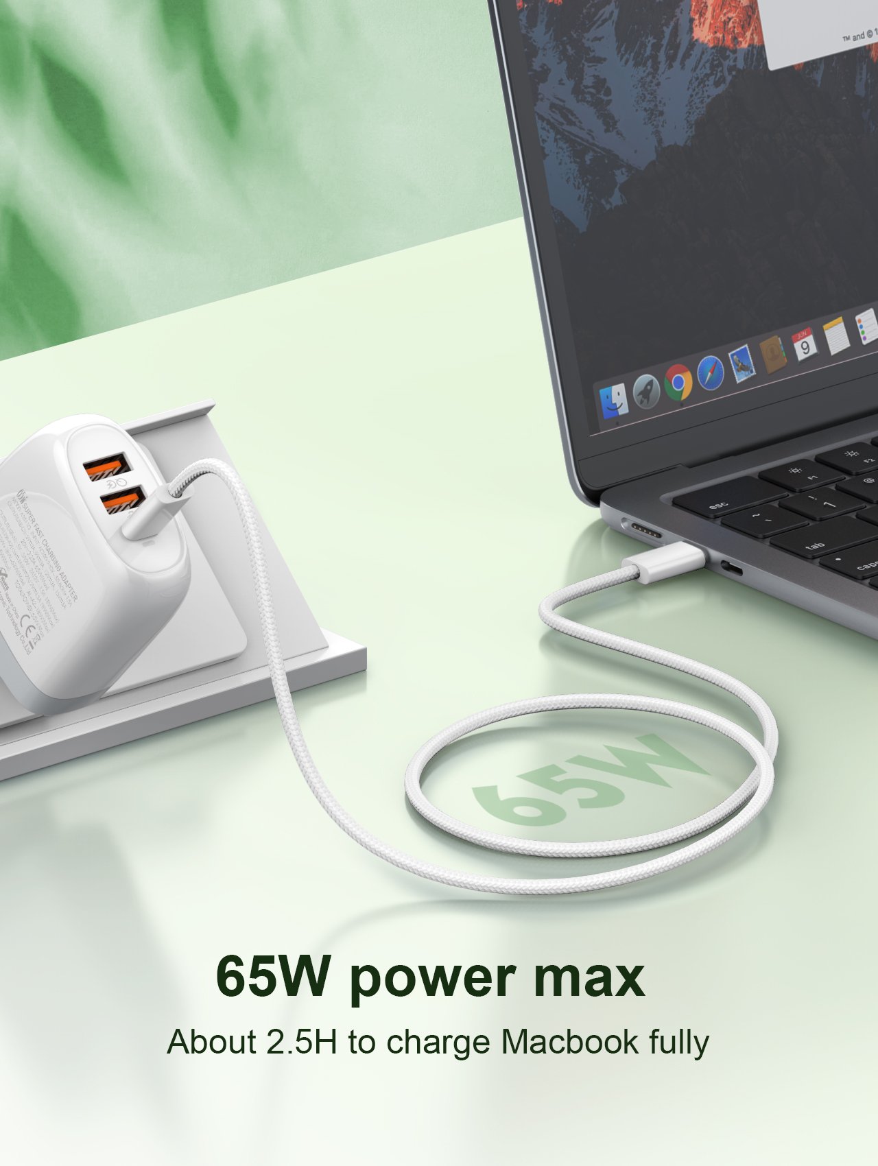 BLITZ CC65W 1M Type-C to Type-C Cable - 65W PD, High Performance - الصورة 5