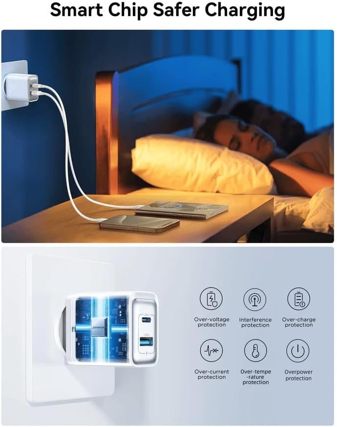 Joyroom JR-TCF15eu 30W A+C Dual-Port Charger PD 3.0 QC 3.0 FCP PPS AFC - الصورة 3